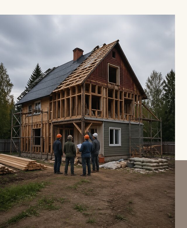 Реконструкция дачного дома в Нягани под ключ с проектом